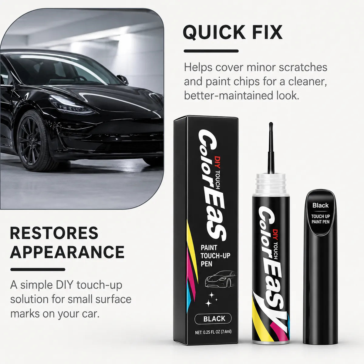🔥Buy 2 get 1 Free 🚨Small Scratches Can Ruin Your Car’s Clean Look🚨 - ScratchFix Car Touch-Up Paint Pen 🏆-ZDJ