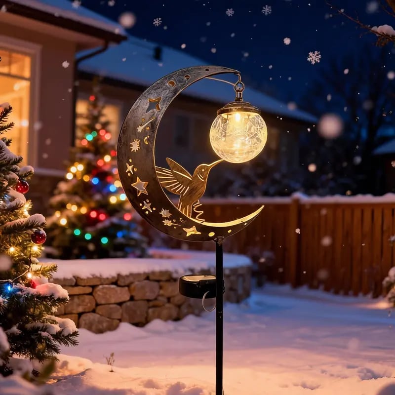 🔥Last Day 60% OFF🌙✨Hummingbird Moon Solar Garden Stake Light-CU