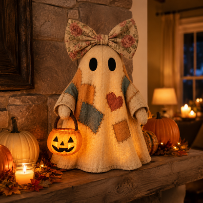 Last Day 70% OFF👻🎃Lighted Vintage Patchwork Ghost-ZDJ
