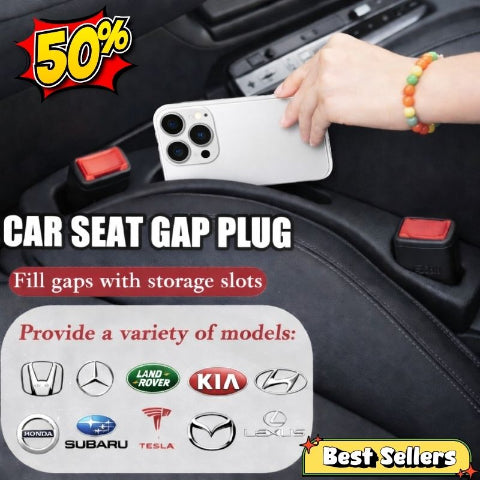 🔥 50% OFF 🚗 Car Seat Gap Plug with Storage Slot (Custom Logo)-WL