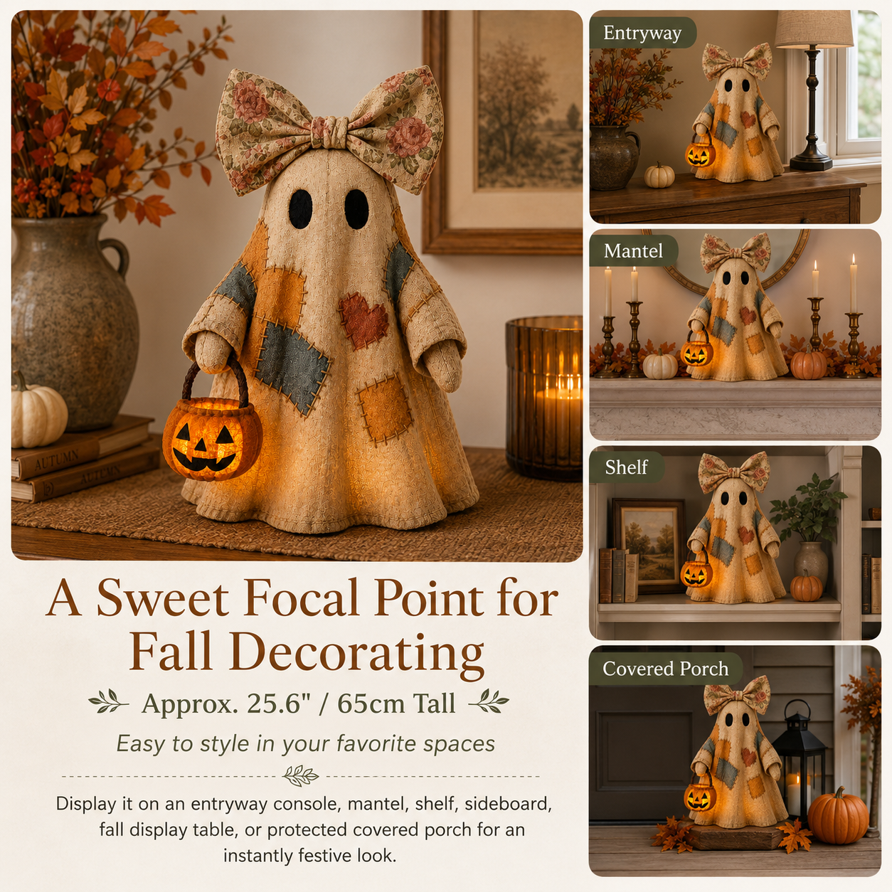 🎃👻 Cozy Spooky Vibes! LED Pumpkin Ghost Decor 🔥40% OFF-V