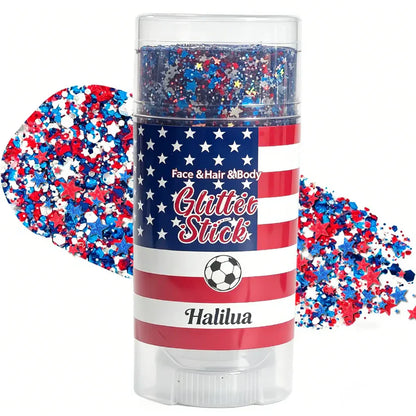 🦅4th of July Glitter Stick✨Red, White & Blue Body & Hair Sparkle.-ZDJ