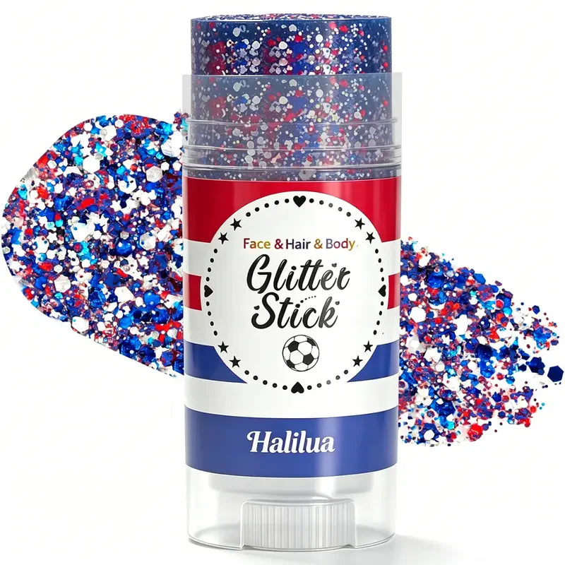 🦅4th of July Glitter Stick✨Red, White & Blue Body & Hair Sparkle.-ZDJ