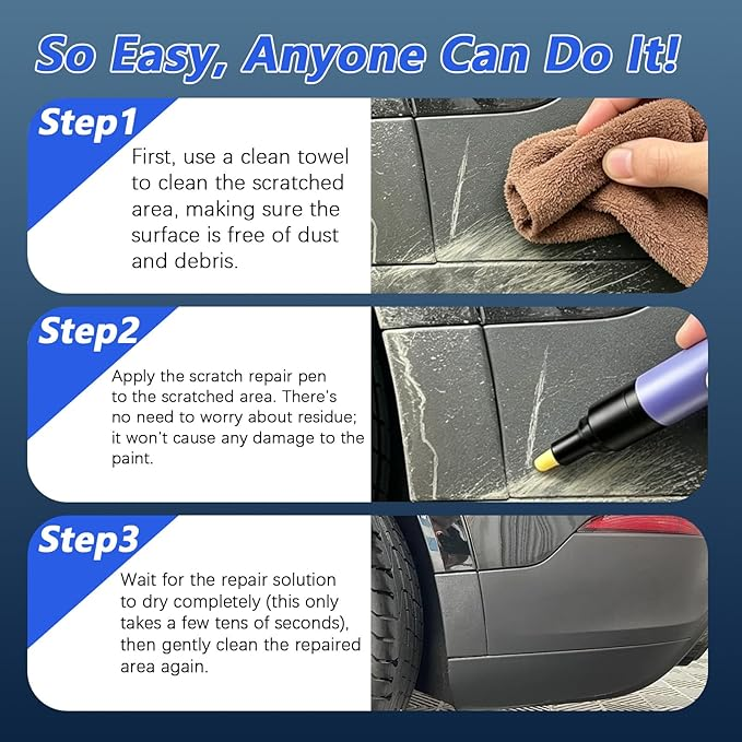 🔥Buy 2 get 1 Free 🚨Small Scratches Can Ruin Your Car’s Clean Look🚨 - ScratchFix Car Touch-Up Paint Pen 🏆-ZDJ