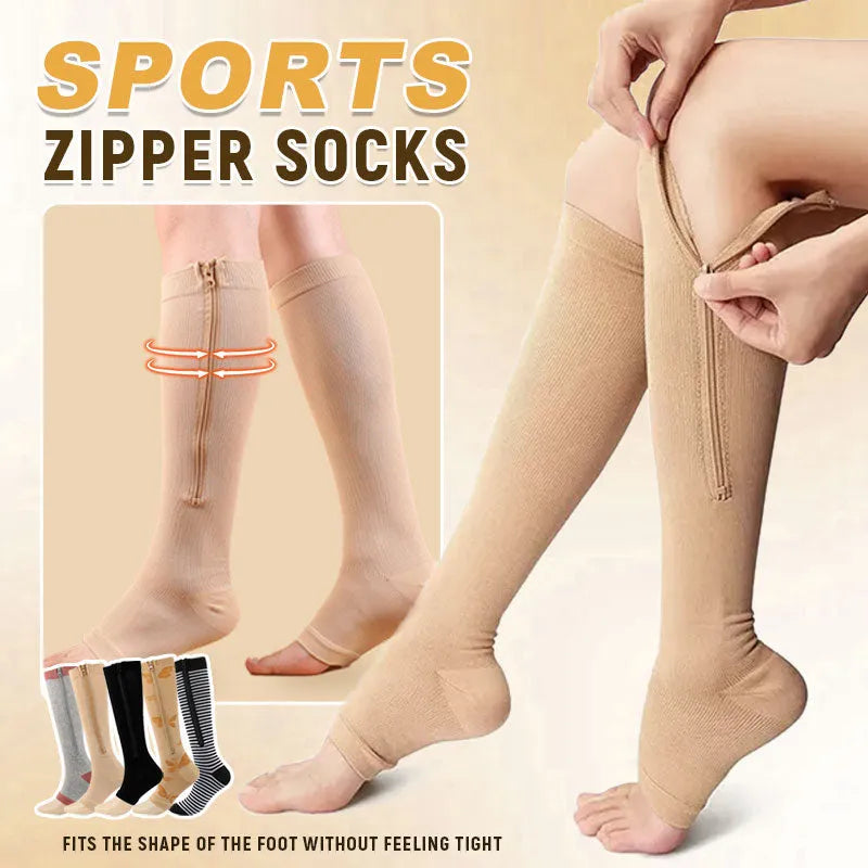 🏃‍♂️ Sports Zipper Socks – Comfort, Support & Easy On/Off -ZDJ