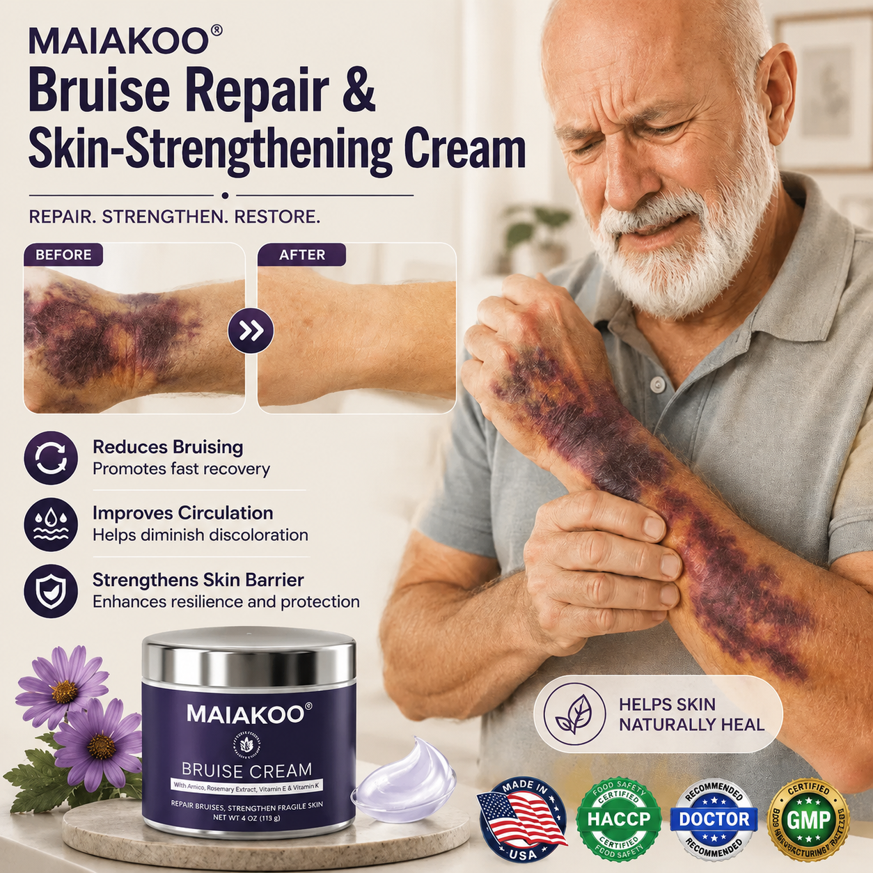 MAIAKOO Bruise Repair & Skin-Strengthening Cream - Image 1