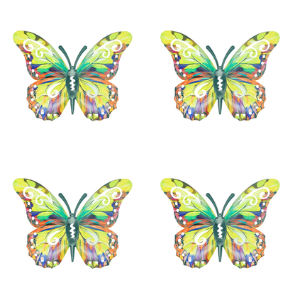 🦋Vibrant Metal Butterfly Wall Art – 4 Color Set-ZDJ