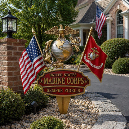 🎖️US Military Branch Tribute Garden Stake Collection-ZDJ