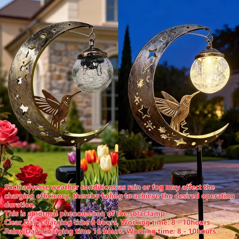 🔥Last Day 60% OFF🌙✨Hummingbird Moon Solar Garden Stake Light-CU
