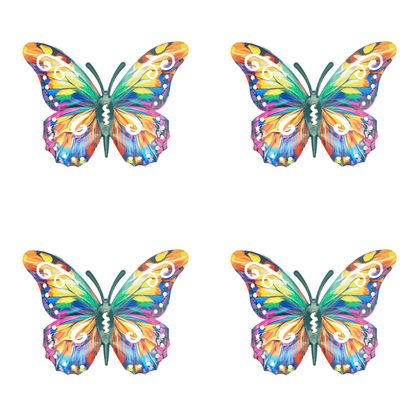 🦋Vibrant Metal Butterfly Wall Art – 4 Color Set-ZDJ