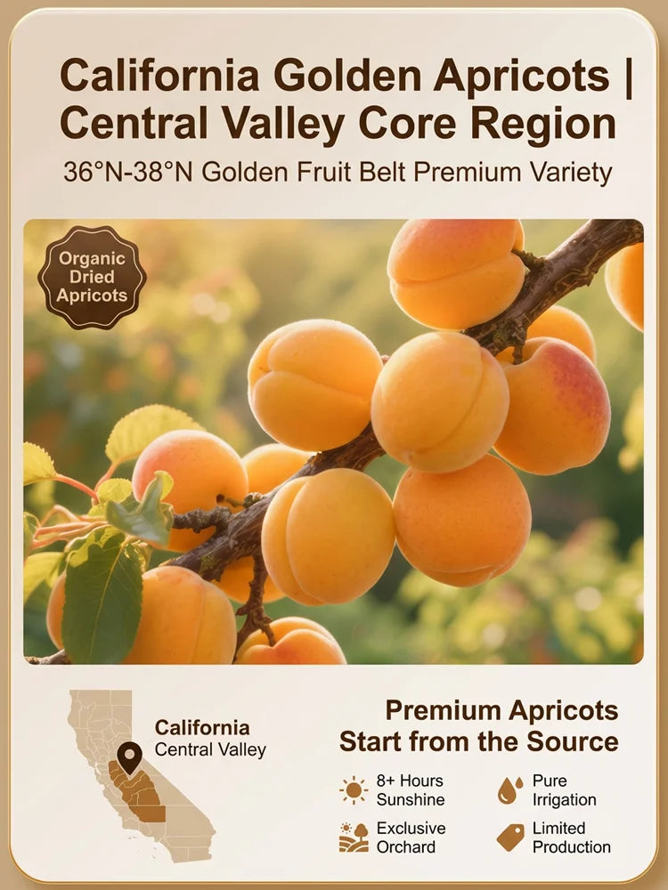 🔥LAST DAY 75% OFF✨Pure California Gold: USDA Organic Dried Apricots from the Central Valley-CU