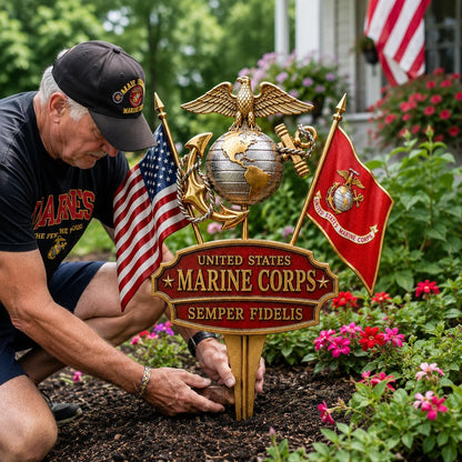 🎖️US Military Branch Tribute Garden Stake Collection-ZDJ