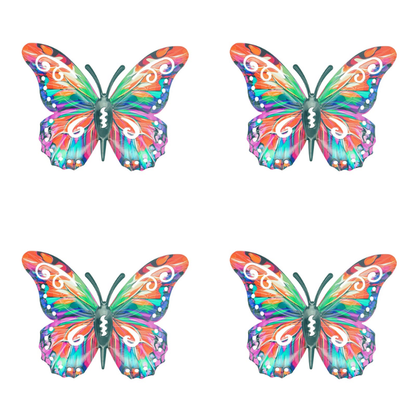 🦋Vibrant Metal Butterfly Wall Art – 4 Color Set-ZDJ