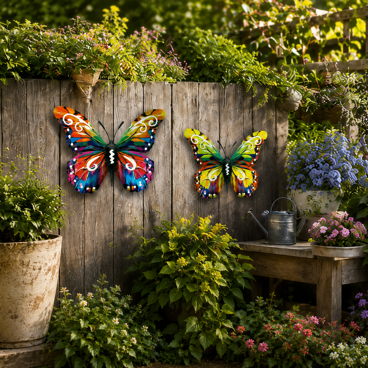🦋Vibrant Metal Butterfly Wall Art – 4 Color Set-ZDJ