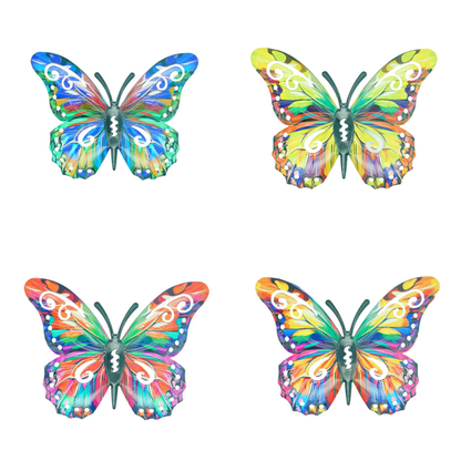 🦋Vibrant Metal Butterfly Wall Art – 4 Color Set-ZDJ