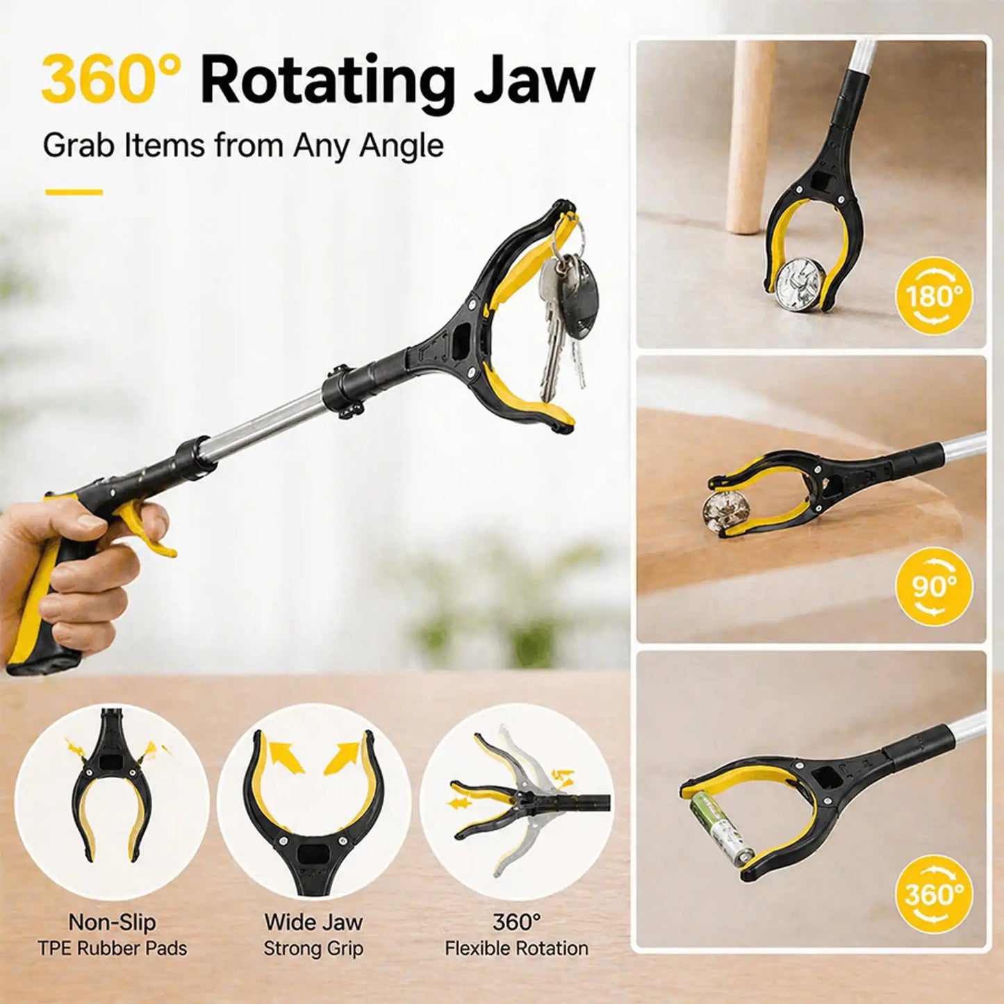 🔥Last Day 50% OFF🔥 Foldable Rotating Reacher Grabber Tool – 32'' Pickup Stick-ZDJ