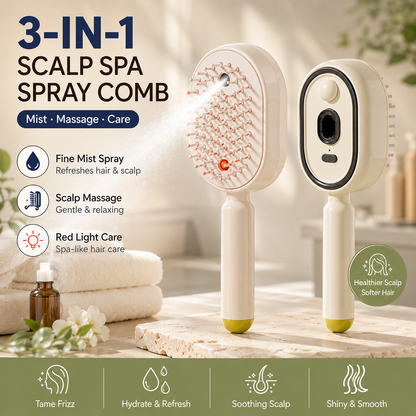 3-in-1 Electric Mist Detangling Brush