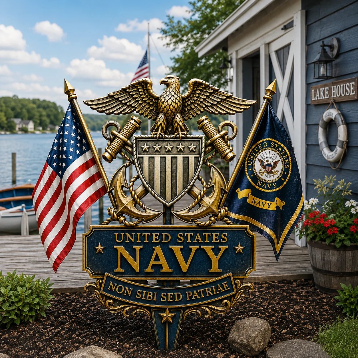 🎖️US Military Branch Tribute Garden Stake Collection-ZDJ
