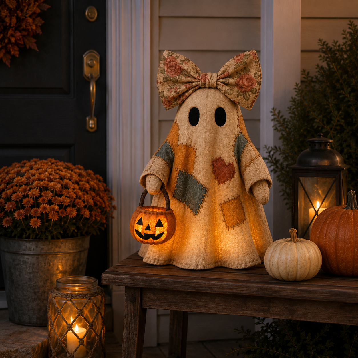 Last Day 70% OFF👻🎃Lighted Vintage Patchwork Ghost-ZDJ