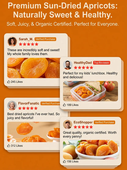 🔥LAST DAY 75% OFF✨Pure California Gold: USDA Organic Dried Apricots from the Central Valley-CU