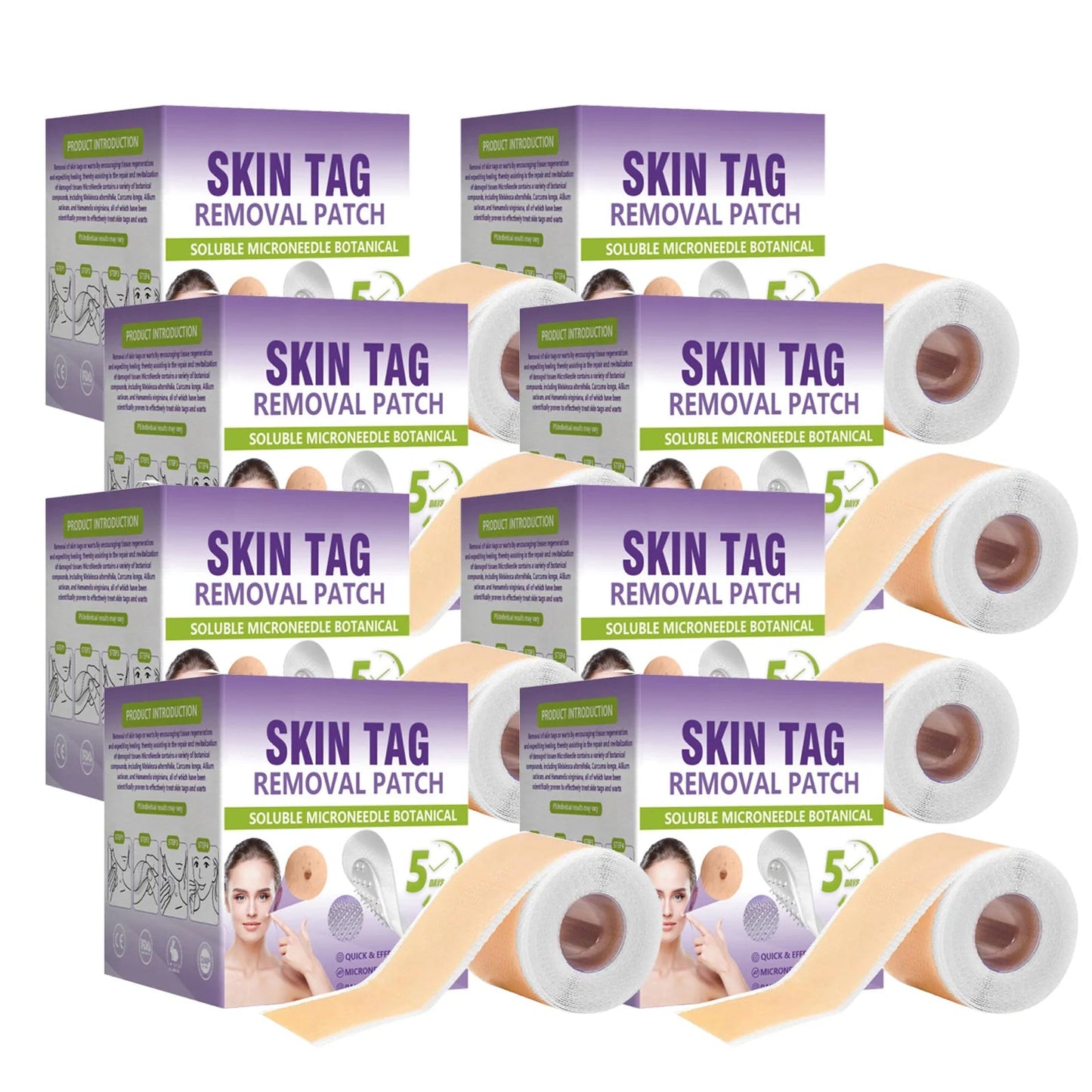 SOLUBLE MICRONEEDLE BOTANICAL SKIN TAG REMOVAL PATCH-ZDJ
