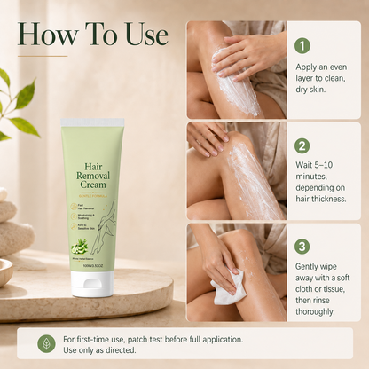 Natural Gentle Hair Removal Cream | For Women & Men, Sensitive Skin-ZDJ