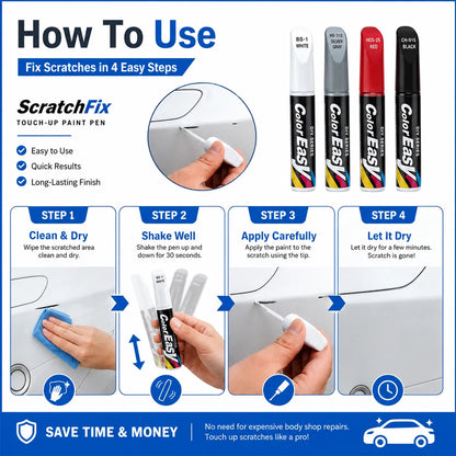 🔥Buy 2 get 1 Free 🚨Small Scratches Can Ruin Your Car’s Clean Look🚨 - ScratchFix Car Touch-Up Paint Pen 🏆-ZDJ