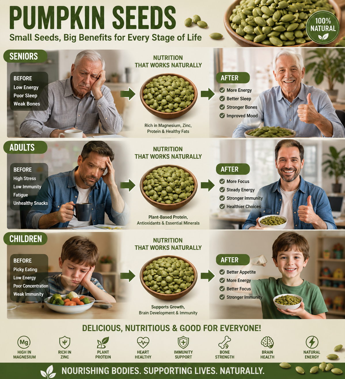 "Premium Roasted Pumpkin Seeds – Crunchy, Healthy, & Perfect for Snacking! 🎃 Limited Time Offer!"-ZDJ