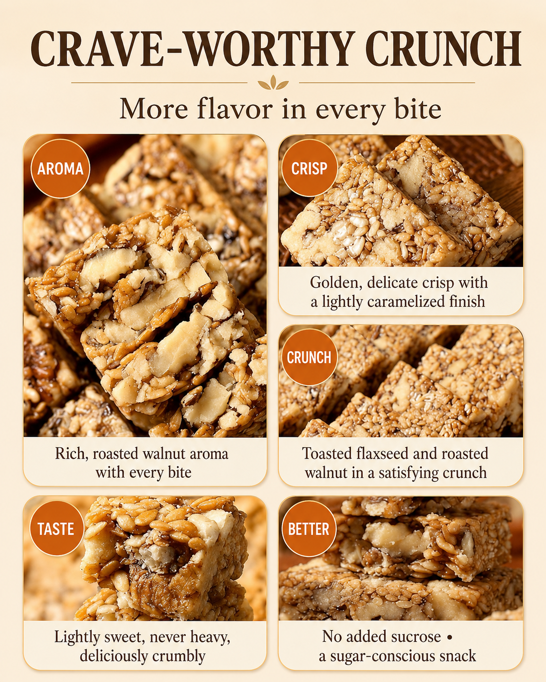 😋Flaxseed Walnut Crisps- 🍃Take good care of your cardiovascular health-CU