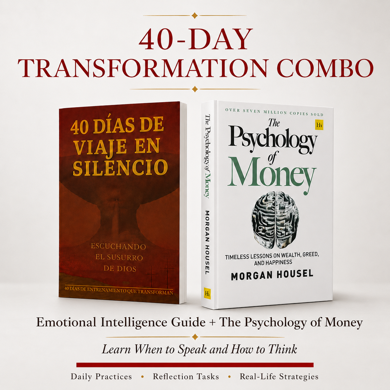 Paquete de crecimiento personal de 40 días: Desarrolla fortaleza emocional, una comunicación más inteligente y una mentalidad financiera más saludable.-V