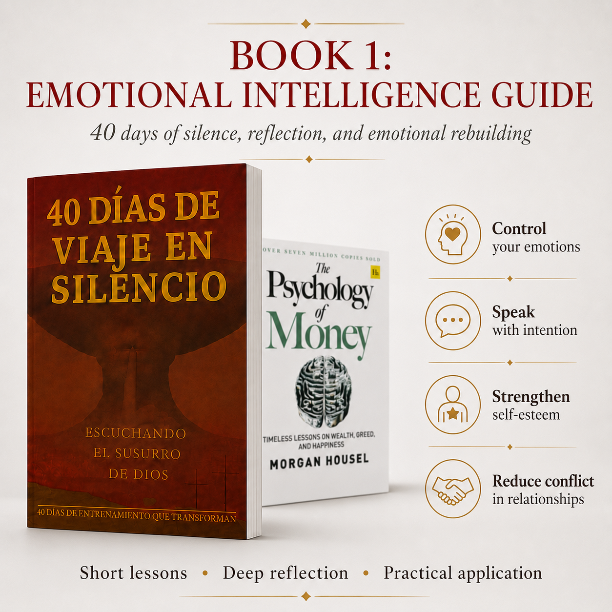Paquete de crecimiento personal de 40 días: Desarrolla fortaleza emocional, una comunicación más inteligente y una mentalidad financiera más saludable.-V