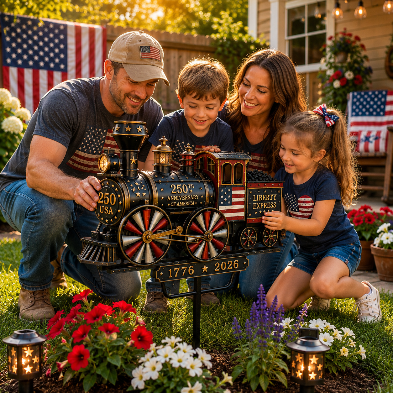 🔥Limited time 55% OFF🔥🚂USA 250 “Liberty Express” Train Garden Wind Spinner -✈️-CU