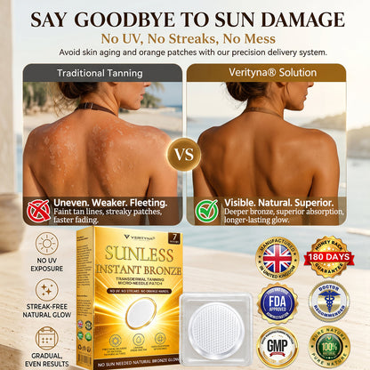 𝑶𝒇𝒇𝒊𝒄𝒊𝒂𝒍 𝑺𝒕𝒐𝒓𝒆 | ☀️☀️ Verityna® 𝐒𝐮𝐧𝐥𝐞𝐬𝐬 𝐈𝐧𝐬𝐭𝐚𝐧𝐭 𝐁𝐫𝐨𝐧𝐳𝐞 𝐓𝐚𝐧𝐧𝐢𝐧𝐠 𝐌𝐢𝐜𝐫𝐨𝐧𝐞𝐞𝐝𝐥𝐞 𝐏𝐚𝐭𝐜𝐡 🇬🇧 (𝐉𝐮𝐬𝐭 𝐨𝐧𝐜𝐞 𝐚 𝐝𝐚𝐲) 𝐕𝐢𝐬𝐢𝐛𝐥𝐞 𝐁𝐫𝐨𝐧𝐳𝐞 𝐆𝐥𝐨𝐰 𝐢𝐧 𝟕 𝐃𝐚𝐲𝐬 ✅ 𝐍𝐨 𝐔𝐕, 𝐍𝐨 𝐎𝐫𝐚𝐧𝐠𝐞, 𝐍𝐨 𝐒𝐭𝐫𝐞𝐚𝐤𝐬, 𝐍𝐨 𝐃𝐇𝐀, 𝐍𝐨 𝐌𝐞𝐬𝐬-CU
