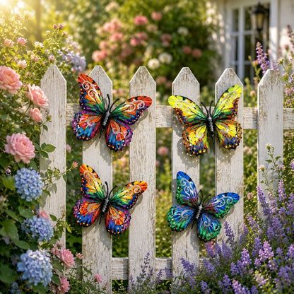 🦋Vibrant Metal Butterfly Wall Art – 4 Color Set-ZDJ