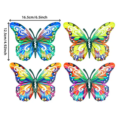 🦋Vibrant Metal Butterfly Wall Art – 4 Color Set-ZDJ