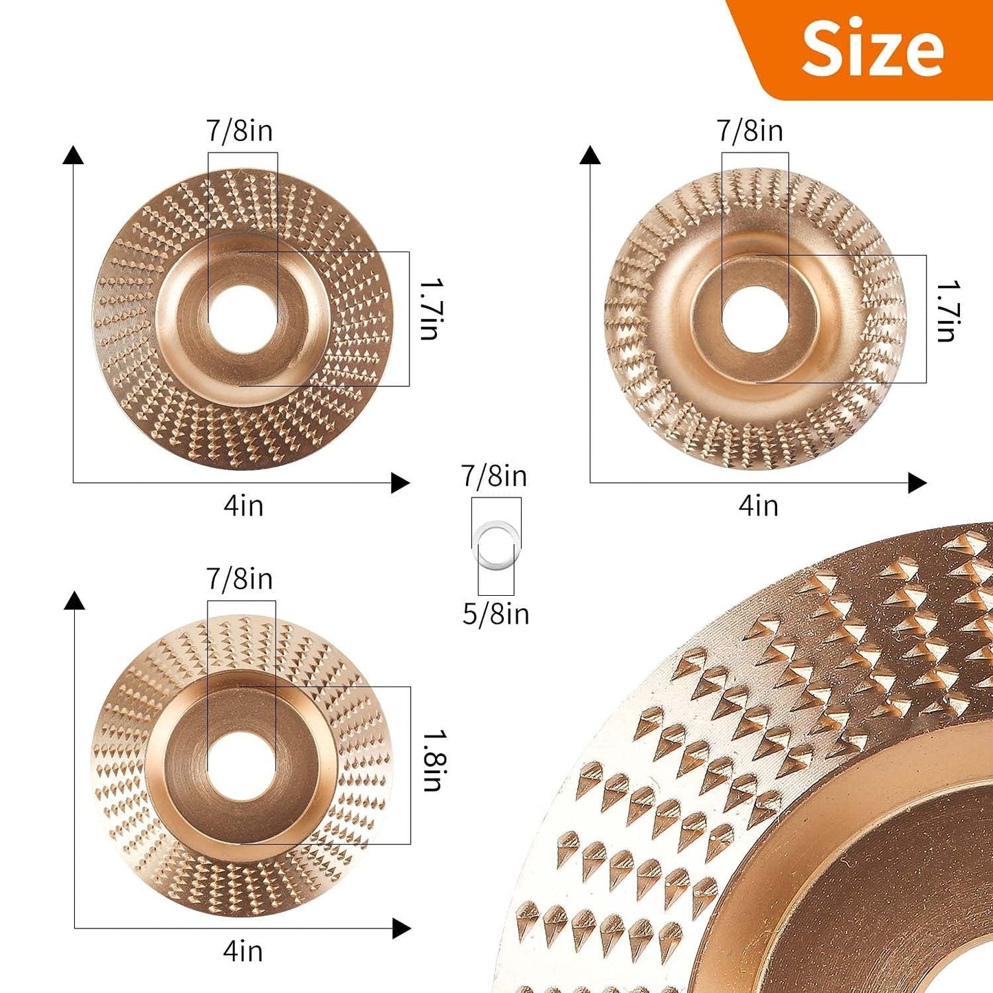 🔥 3PCS 4" Wood Carving Disc Set — The Ultimate Woodworking Game-Changer-ZDJ