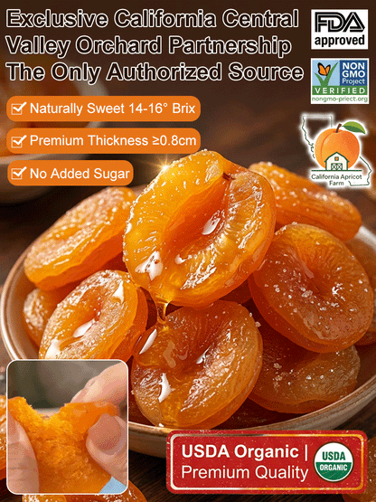 🔥LAST DAY 75% OFF✨Pure California Gold: USDA Organic Dried Apricots from the Central Valley-CU