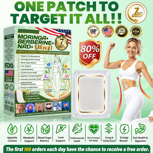 Moringa • Berberine × NAD+ 10-in-1 Advanced Nano Microneedle Patch — Once Daily, Visible Results in 7 Days-ZDJ