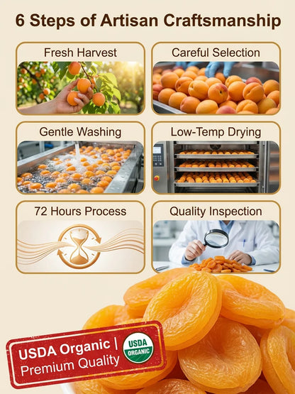 🔥LAST DAY 75% OFF✨Pure California Gold: USDA Organic Dried Apricots from the Central Valley-CU