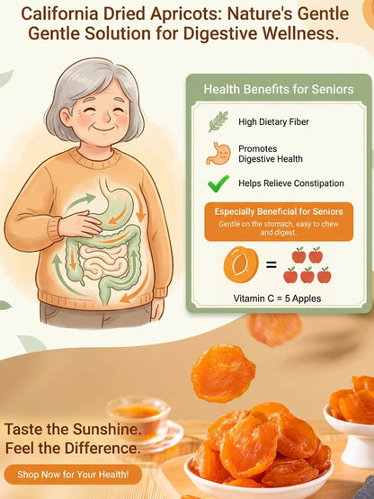 🔥LAST DAY 75% OFF✨Pure California Gold: USDA Organic Dried Apricots from the Central Valley-CU