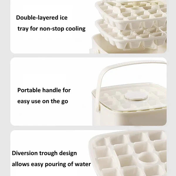 48-Cube Double Layer Portable Countertop Ice Maker