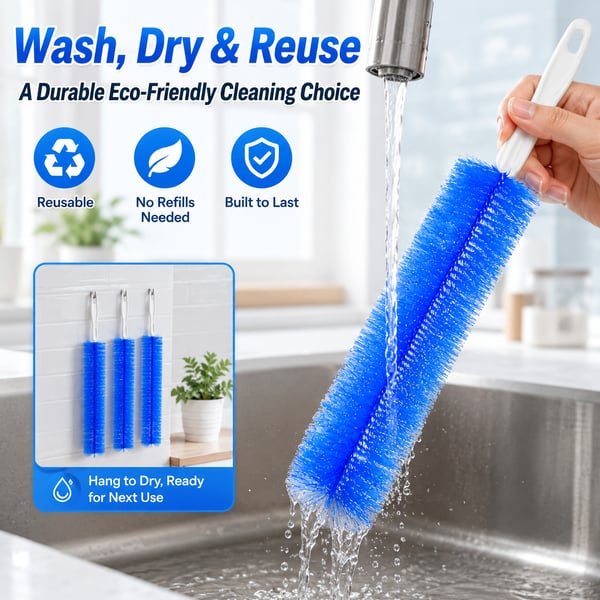 🧹Bendable Microfiber Head,Reusable Dust Remover-ZDJ
