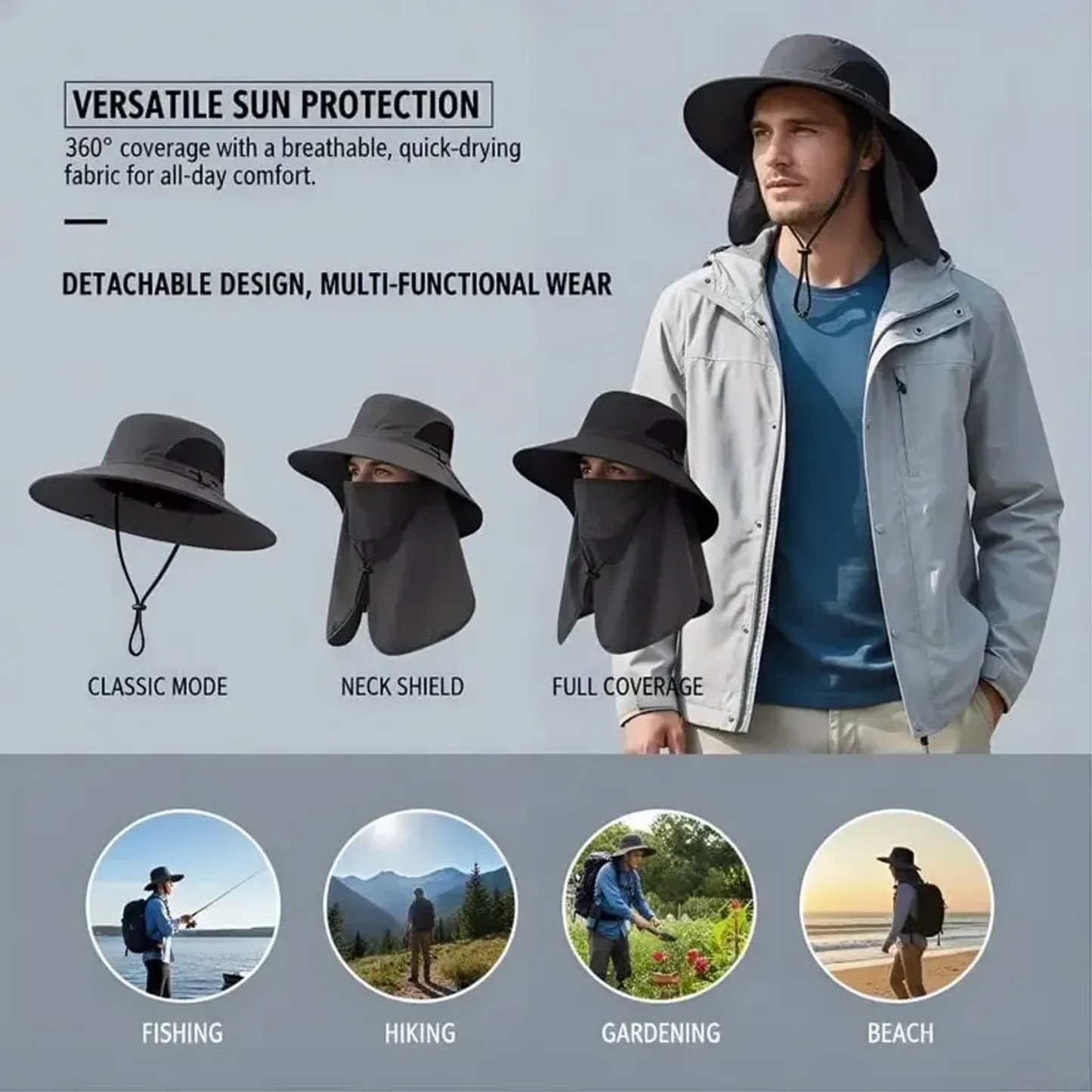 🔥 BUY 1 GET 1 FREE | Save Up To 50% On Sun Protection Hats That Stop Sunburn Before It Starts 🔥-WL